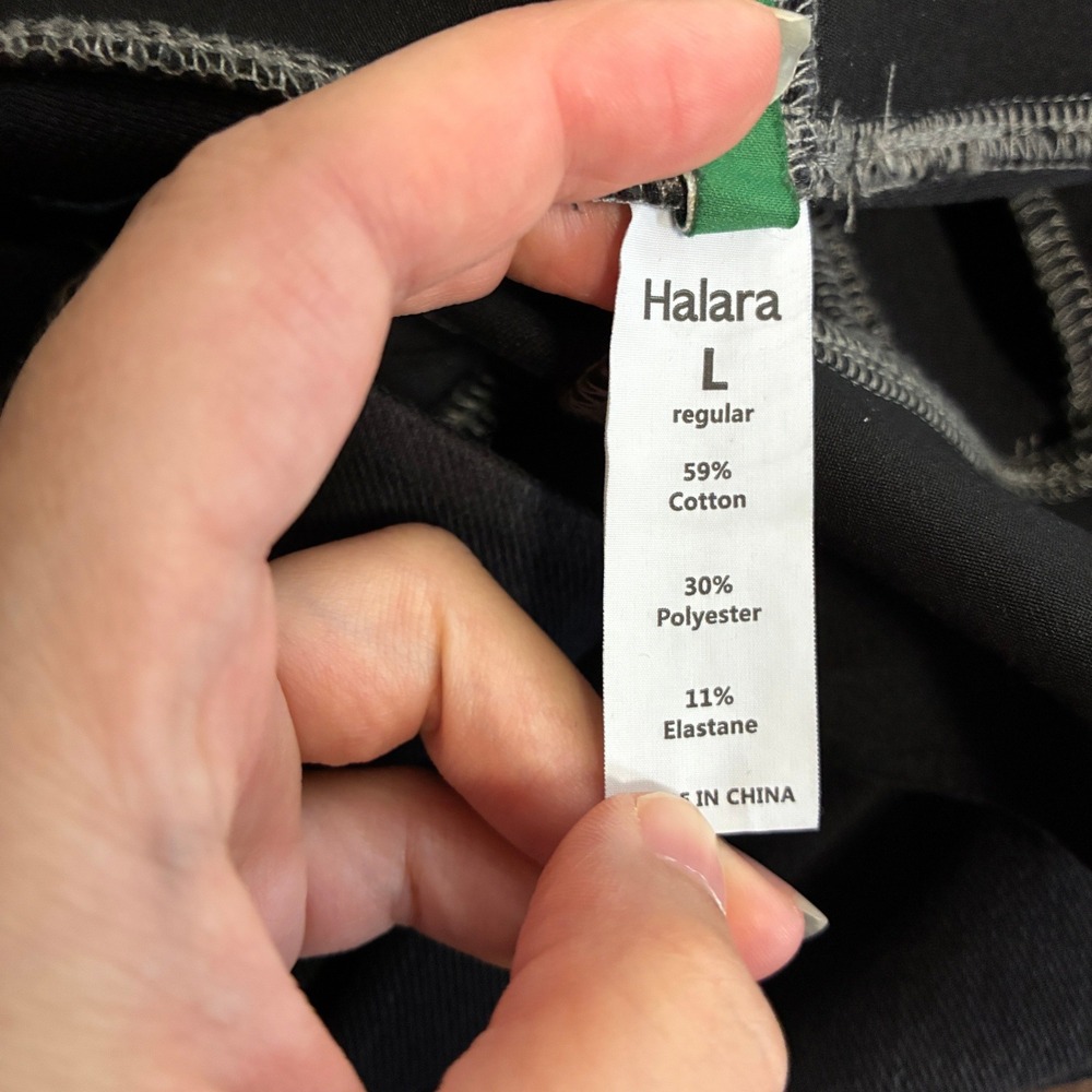 Halara Womens Flex High-Waisted Pockets Baggy Wide Leg Jeans Size XL Black - Picture 10 of 15